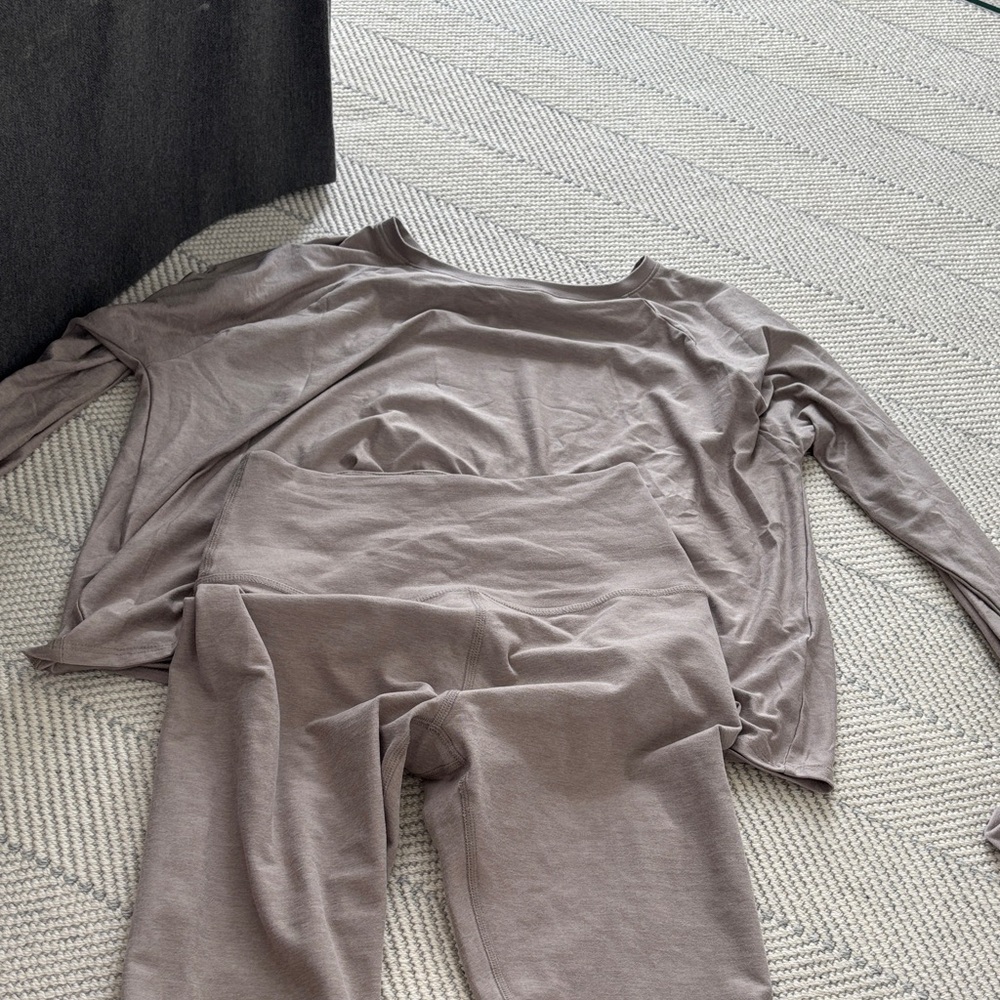 Beyond Yoga Taupe Lounge Set